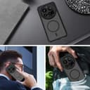 AOKUMA for Xiaomi 15 Pro/Ultra Case,Compatible with MagSafe,Shockproof Protective Cover for Xiaomi 15 Pro/Ultra,Military-Grade Translucent Matte Back Phone Case(Black) - 7