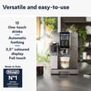 De'Longhi Dinamica Plus Perfetto ECAM370.95.T, Macchina Automatica per Caffè in Chicchi, 1450 W, Sistema LatteCrema per Cappuccini Automatici, 1.8 L, Colore Titanium - 2