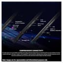 MSI Stealth 18 AI Studio Gaming Laptop, Intel Ultra 9-185H, 64GB DDR5 RAM, 1 TB PCle SSD, 18" QHD+ (2560x1600) 240Hz, Nvidia G-Force RTX 4080, Tastiera retroilluminata, W11 Home - 4