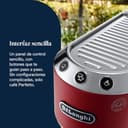 De'Longhi Dedica - Cafetera de Bomba de Acero Inoxidable para Café Molido o Monodosis, Cafetera para Espresso y Cappuccino, Depósito de 1.3 Litros, Sistema Anti-goteo, EC685.R, Rojo - 5