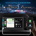 Autoradio 2 DIN Compatibile con Wired Carplay & Android Auto,7 Pollici Touchscreen Stereo Bluetooth con Schermo, Radio Auto con Mirror Link,FM,SWC,USB,Type-C de Recharge,Telecamera Posteriore - 2