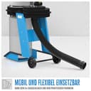 Güde Sistema de aspiración GAA 65.1 (550 W, Potencia de Aire 1150 m³/h, presión Negativa 1145 pa, Manguera de aspiración de 2 m, conexión de aspiración Ø 100 mm, Volumen del depósito 65 l, Incluye - 4