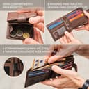 Lavalen Carteras para Hombre Piel - Monedero con Estilo - Cartera Hombre Hecha a Mano Cuero Auténtico - Billeteras con RFID - La Cartera Cómoda - Wallets for Men - Regalos Originales. - 3