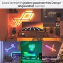Nanoleaf Lines 60 Grad Starter Kit, 9 Smarten LED RGBW Lichtleisten - Modulare WLAN 16 Mio. Farben Wandleuchte Innen, Musik & Bildschirm Sync, Funktioniert mit Alexa Google Apple, für Deko & Gaming - 2