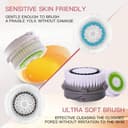 Azonbey Bürstenkopf-Ersatz, kompatibel mit Clarisonic Mia 1, Mia 2, Mia Fit, Alpha Fit, Smart Profile Uplift und Alpha Fit Gesichtsreinigungsbürstenköpfen (Blau, 2 Stück) - 7