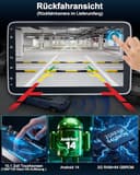 Timzeit Autoradio mit Bildschirm Single DIN Auto Radio mit Navi Bluetooth Wireless CarPlay Android Auto DAB Plus Rückfahrkamera, 1DIN mit 10.1 Zoll drehbar Touchscreen Monitor, 2+64G Android 14 - 4