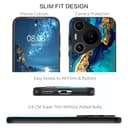 DOMAVER Case for Huawei P70 Pro, Huawei P70 Pro+ Slim Fit Glow in The Dark Hybrid Hard PC Shockproof Drop Protective Girls Women Men Phone Cover for Huawei P70 Pro/P70 Pro+, Blue Green - 2