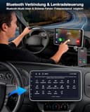 Timzeit Autoradio mit Bildschirm Single DIN Auto Radio mit Navi Bluetooth Wireless CarPlay Android Auto DAB Plus Rückfahrkamera, 1DIN mit 10.1 Zoll drehbar Touchscreen Monitor, 2+64G Android 14 - 5