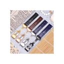 Srndsydak Passend for Tag Heuer Carrera Krokodilleder-Faltschließe Uhrenarmband 19mm 20mm 22mm(Black no buckle,20mm) - 7