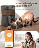 oneisall 3.5L Comedero automático para Gatos, Comedero Inteligente WiFi para Gatos, Control App, 1-10 Comidas al día, Dispensador de Comida para Gato/Perro, con Cuenco de Acero Inoxidable - 2