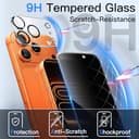 JETech Sichtschutz für iPhone 17 Pro Max 6,9 Zoll mit Kameraschutz, Anti-Spy Gehärtete Glas Schutzfolie, Einfaches Installationswerkzeug, 2 Stück Jeweils - 5