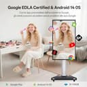 JAV Lavagna Interattiva 43 Pollici Smart Board Certificazione Google EDLA Ruotabile Monitor Intelligente 8+128GB Lavagna Digitale Elettronica per Ufficio Aula Live Streaming (Staffa Parete Inclusa) - 2