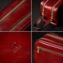 Borsa da Toilette in Pelle - Borsa cosmetica Italiana - Borsa Dopp di classe - Time Resistance - 5