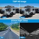 Uzone Telecamera per retromarcia senza fili, 720P, HD, Bluetooth, per iPhone Android, visione notturna, IP68, impermeabile, magnetica, telecamera di retromarcia senza fili, per roulotte, Hitch - 3