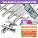 Set di 2 griglie in acciaio inox per Napoleon Rogue 425, Phantom SE 425 RSIB, XT 425, Pro 425 SIB, SS304 per uso alimentare, resistenti alla ruggine, dimensioni totali 45 x 59,7 cm - 6