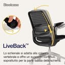 Sedia da ufficio ergonomica Steelcase Series 1 con supporto lombare LiveBack e braccioli 4D Onyx; Prodotto in Europa - 5