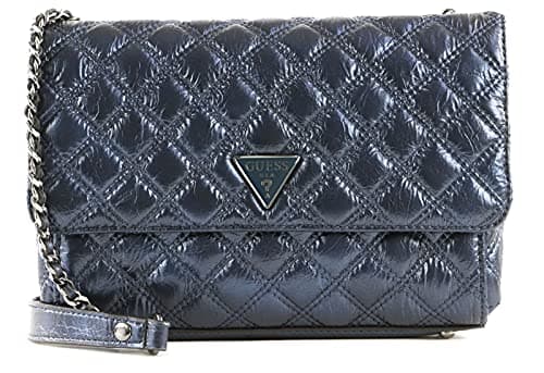 GUESS Women's Cessily Convertible Crossbody Flap, Midnight, One Size