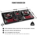 Numark Mixtrack Platinum FX - DJ Controller Pult mit 4-Deck Kontrolle, integriertem Audio Interface, Jogwheel-Displays und Effektpaddeln - 5