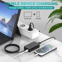 Cargador 65W 15V 4A Adaptador de Corriente para Microsoft Surface Pro 11/10/9/8/Pro 7/7+/6/5/ 4/3/X, Go 4/3/2/1, Surface Laptop 7/6/5/4/3/2, Book 3/2/1, con Puerto USB - 5