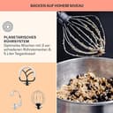 Klarstein Knetmaschine Küchenmaschine mit Fleischwolf, 1800W Teigmaschine Klein, 6 Stufen, Schneebesen Rühr- & Knethaken, Planetenrührwerk, Rührmaschine mit Mixer - 6