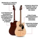 Fender CA Debut Redondo Dreadnought CE, Chitarra Acustica, Chitarra per Principianti, con garanzia di 2 anni, Naturale - 2