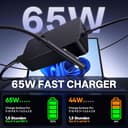 Caricatore Surface Pro 65W 15V 4A Alimentatore per Microsoft Surface Pro 11/10/9/8/7+/6/5/4/3/X, Surface Laptop 1/2/3/4, Book 1/2, Surface Go 1/2 Tablet Windows 1796 1800 Caricabatterie con Port USB - 2