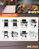 6787 Full Size Griddle Insert with Handles for Weber Spirit 400 Series (2025 Models) and Weber Spirit 300(2016–2024), Flat Top Grill Replacement for E425 S425 E435 EP425 EP435 E310 E320, Carbon Steel - 5
