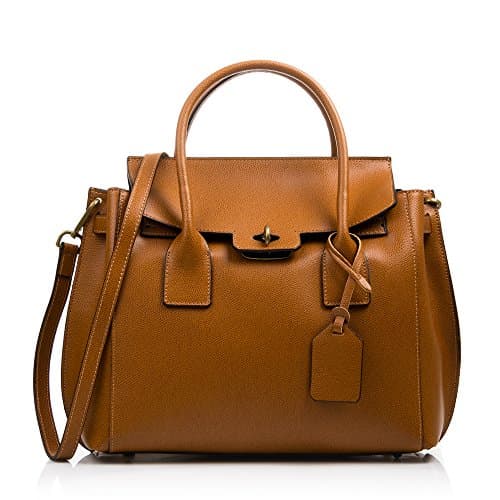 FIRENZE ARTEGIANI.Women's Handbag Genuine Leather Pamelate Luxury Bag with Handles and Closure Design Shopper Women's Bag Made in Italy. Vera Pelle Italiana. 40 x 30 x 15 cm. Colour Leather