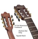 Ibanez GA35TCE-NT Classical Electro Acoustic Guitar – Thinline Cutaway Nylon String with Spruce Top, Sapele Back & Sides, Undersaddle Pickup, AEQ210T Preamp & Onboard Tuner - Natural High Gloss - 5