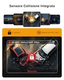 Jzones 3 Canale 4K Dashcam, Registrazione Video 4K+1080P+1080P, Dashcam Auto Anteriore, Posteriore e Interna con Visione Notturna STARVIS 2 e HDR, Parcheggio Sorvegliato 24H, Sensore G, WiFi 6 e GPS - 6