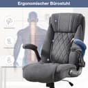 Centilab Ergonomischer Bürostuhl 180KG,Schreibtischstuhl mit Hoher Rückenlehne und Breite Sitzfläche,Hochklappbarer Armlehne,Computer Stuhl für Büro Heim Gaming - 5