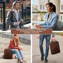 STILORD 'Nicky' Mochila para Ordenador portátil de 13 Pulgadas de Cuero Grandes Mujeres Hombres Vintage Equipaje de Mano Mochila de Viaje, Color:Salerno - marrón - 6