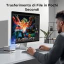 UGREEN Docking Station Compatibile con Mac Mini M4 e M4 Pro Hub USB C Supporto con Alloggiamento M.2 NVME SSD DisplayPort 4K 240Hz 144Hz USB 3.2 4A1C 10Gbps SD TF Slot 3.5mm Aux - 6