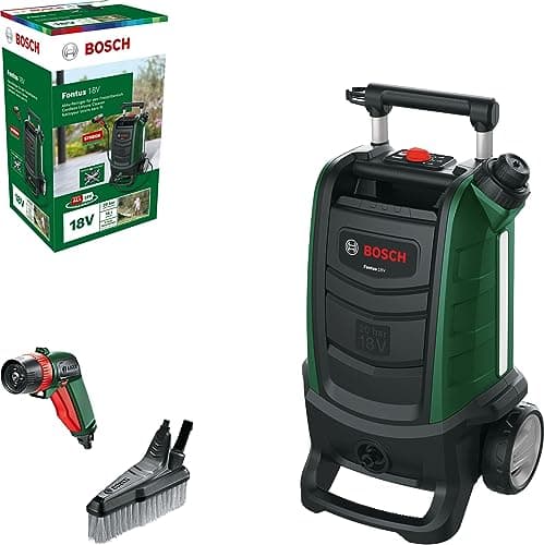 Bosch Home and Garden 06008B6102 Bosch Idropulitrice per Esterno a Batteria Fontus(Senza batteria, Sistema 18 V, In Confezione di Cartone)