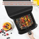 YQL Airfryer zubehör für Philips XL/Russell Hobbs Heißluftfritteuse XXL 8L, 304 Edelstahl Airfryer Grillrost mit 5 Spieße, Heißluftfritteuse Zubehör für Ninja/COSORI Turbo Tower Pro Smart 10,8L - 7