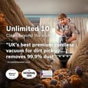 Bosch Unlimited 10 BCS1051GB Cordless Vacuum Cleaner with 100-Minute Runtime, Innovative MicroClean Technology, Including Sensor and TFT Display, Black - 2