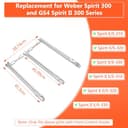 GFTIME 69787 45.7cmTubo Bruciatore per griglia Acciaio Inossidabile per Weber Spirit Ⅰ & Ⅱ 300 Serie, Spirit E310 S310 E320 S320 E330 S330 SP-330 (2013 e successivi)（Manopole di controllo anteriore） - 2