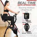 SmartXBike Pro 4-in-1 Exercise Bike Folding Indoor Cycling Fitness Bike with Magnetic Auto Resistance, FTP Power Training for Home Gym, Bluetooth Smartphone App Compatible with Kinomap, VZfit VR - 5