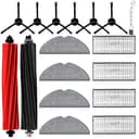 Pack of 17 Accessories for Roborock S8 Pro Ultra Robot Vacuum Cleaner with 2 Main Brushes, 4 Wipes, 4 Filters, 6 Side Brushes, 1 Cleaning Brush - 1