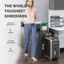 Fellowes 18 Sheet Paper Shredder for Office Use - 100% Jam Proof Cross Cut Shredder - 99Ci Shreds for 30 Minutes - Powershred Office Shredder with Large 34 Litre Pull-Out Bin - DIN Level P4 - Black - 8