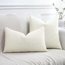 Artscope 1er Set Boucle-Kissenbezügen Einfarbig Wurfkissenbezug Moderne Dekokissen Kissenhülle Set Kissen Fall für Sofa Auto Schlafzimmer Zuhause Dekor 40x40cm, Creme Beige - 6
