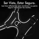 rabbitgoo Arnes Antitirones Perro Midano Malla Confortable Transpirable Lineas Reflecantes Arnés Acolchado Ajustable con Asa y Enganche Color Negro - 8