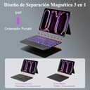 WIWU Funda Teclado para iPad Pro 13 M4/M5 2024/2025 Carcasa Magnética 3 en 1 Desmontable Teclado con Touchpad Soporte Ajustable Teclas Retroiluminadas 7 Colores (Negro, iPad Pro 13"(M4/M5 2024/2025) - 6
