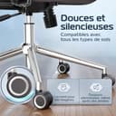 CLOUVOU BrightSeat Sedia ufficio ergonomica [TOP DI GAMMA] Sedia da scrivania per smart working | Poltrona ufficio per studio e camera | Sedia ufficio con ruote facile da spostare | Max. 150 kg - 7