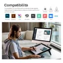 HUION Kamvas Pro 24 Tavoletta Grafica Con Schermo, 4K UHD Full Laminato 23.8 Pollici Disegno Digitale Display 140% sRGB, PW517 Penna, KD100 Wireless Mini Keydial - Compatibilità Windows Android Mac - 6