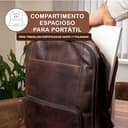 STILORD Harlow Mochila de Cuero XL para Hombres | Gran Mochila Piel de Negocios para Portátil de 15-17 Pulgadas | Sistema de Enganche al Carrito | Cuero Auténtico Color:Zamora - marrón - 2