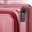 LOUIS KAISER Abierto al frente, Rojo vino, Carry-On 20-Inch, Estilo de lujo mate - 9