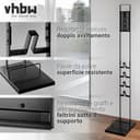 vhbw supporto verticale, stander compatibile con Dyson Gen5detect, Gen5detect Absolute, V15s aspirapolvere senza fili - grigio scuro - 3