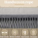 Merax Garden Furniture Sets 5-6 Seater, Outdoor Modular Corner Sofa Modular Set with Glass Tabletop, Patio Conversation Set with Backrest Cushions for Garden Terrace, Grey - 8