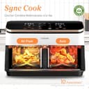 Cosori Grande Freidora de Aire-True Metal-8,5 Litro Doble Cesta Air Fryer-Alta Potencia y 55 % Eficiencia Energética-Temperadura Dual（35-230℃）-10 Modos-Panel Táctil Multifunción-Máx 10 Personas-Blanca - 4
